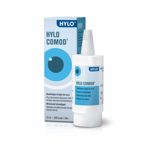 HYLO-COMOD® – drėkinamieji akių lašai su 0,1 % natrio hialuronato, skirti sausoms, pavargusioms ir sudirgusioms akims. Be konservantų ir fosfatų, tinkami kasdieniam naudojimui bei kontaktinių lęšių nešiotojams. 10 ml – apie 300 lašų.